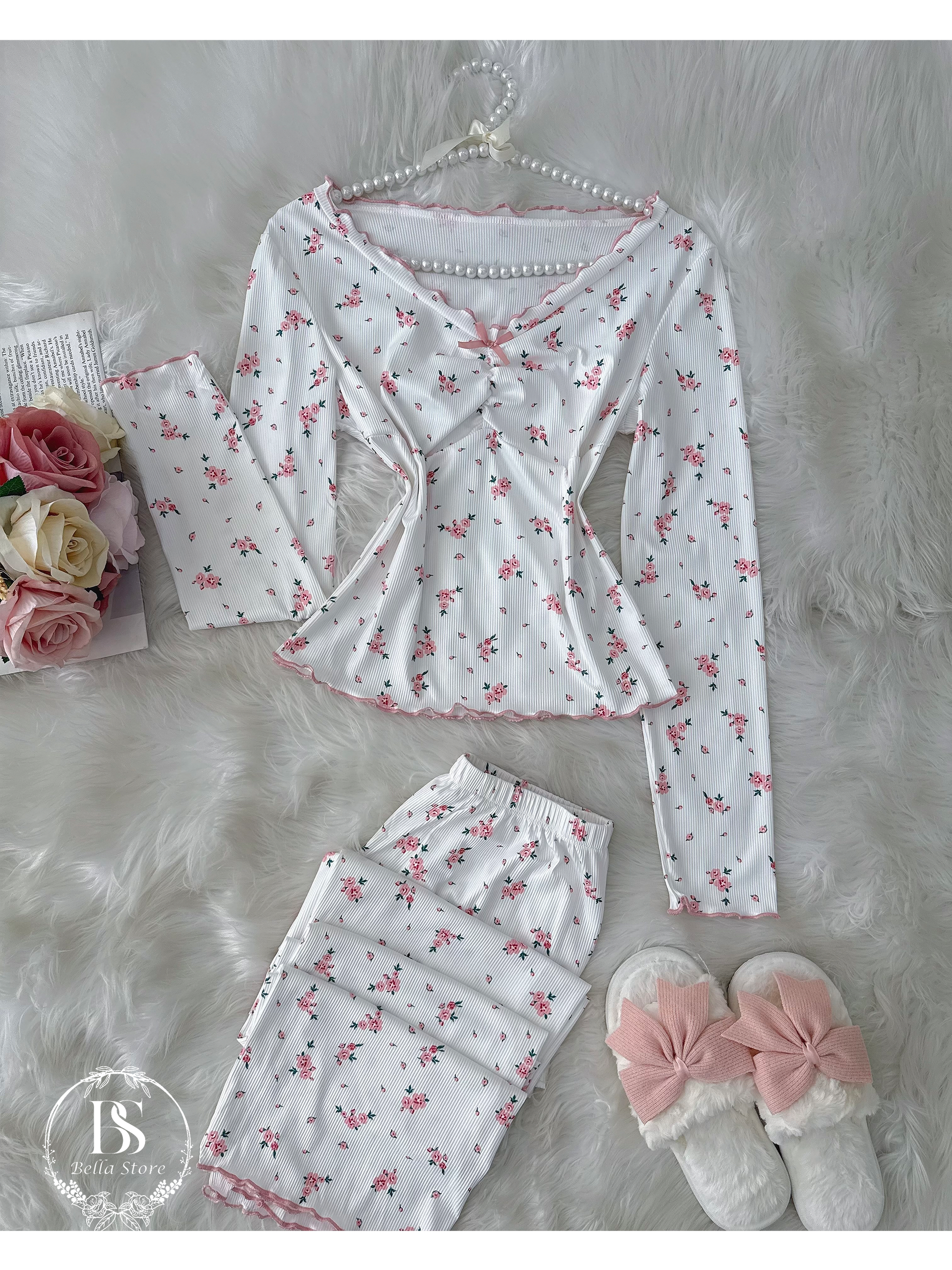 White Small Flower Pink