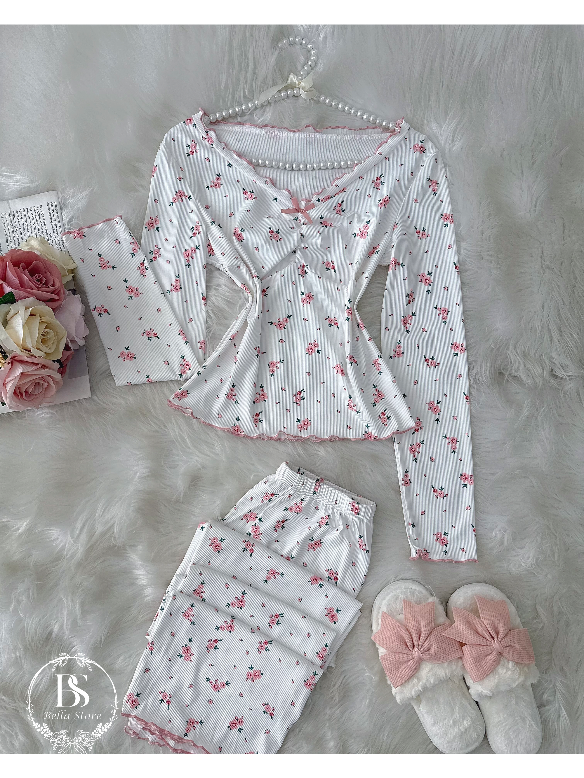 White Small Flower Pink