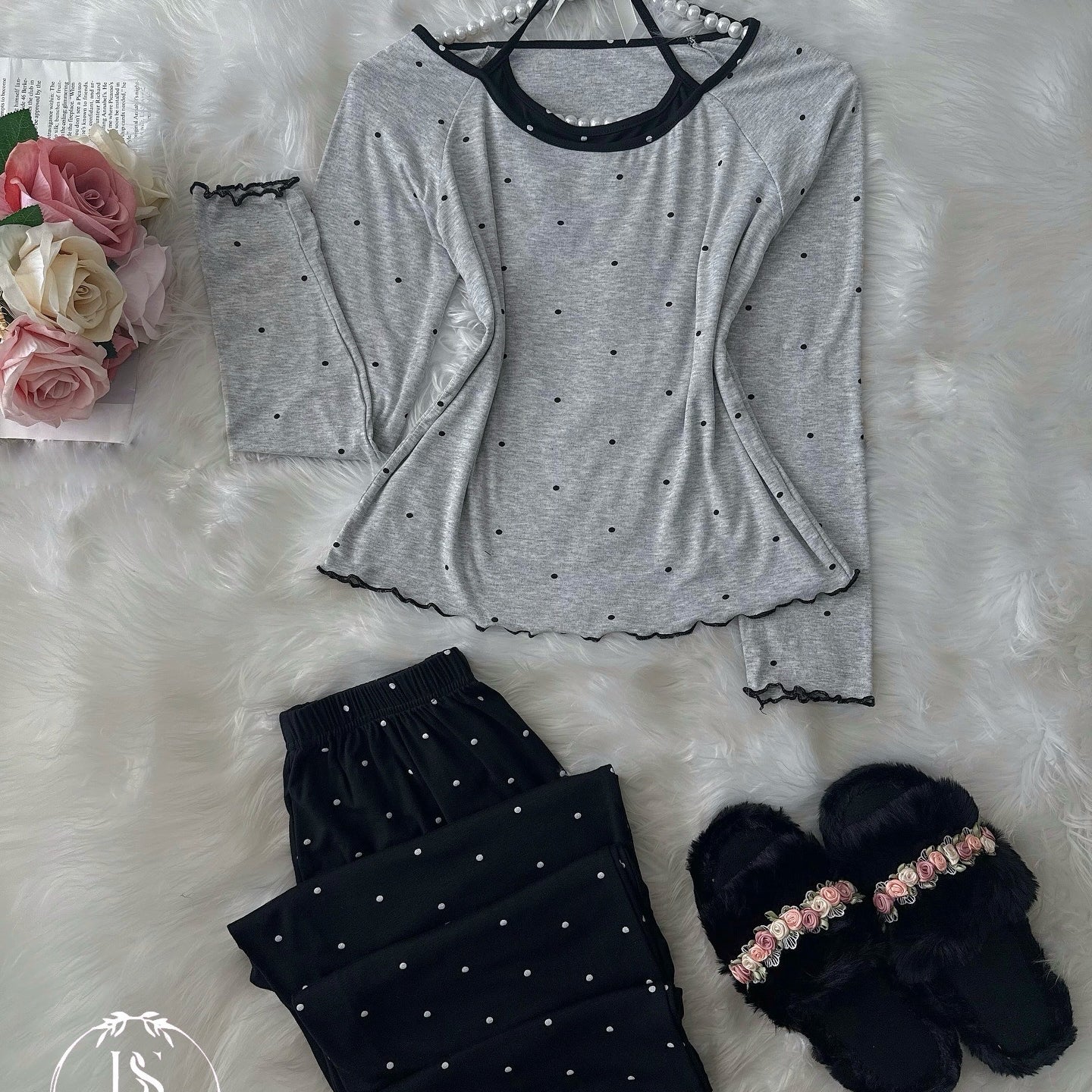 Dazy Grey Black Pijama