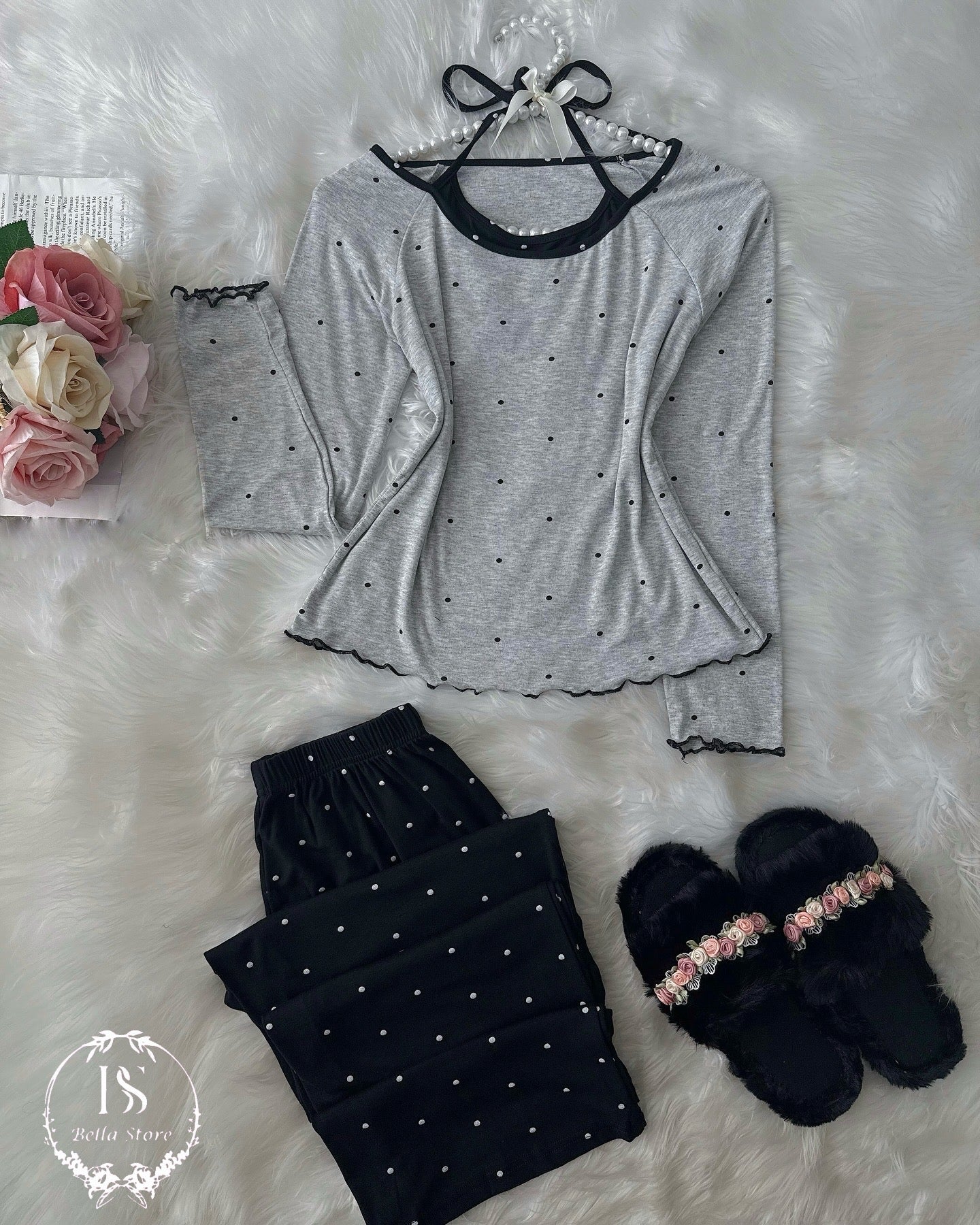 Dazy Grey Black Pijama