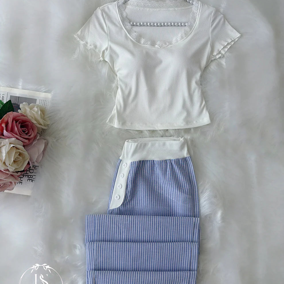 White Baby Blue Pajama