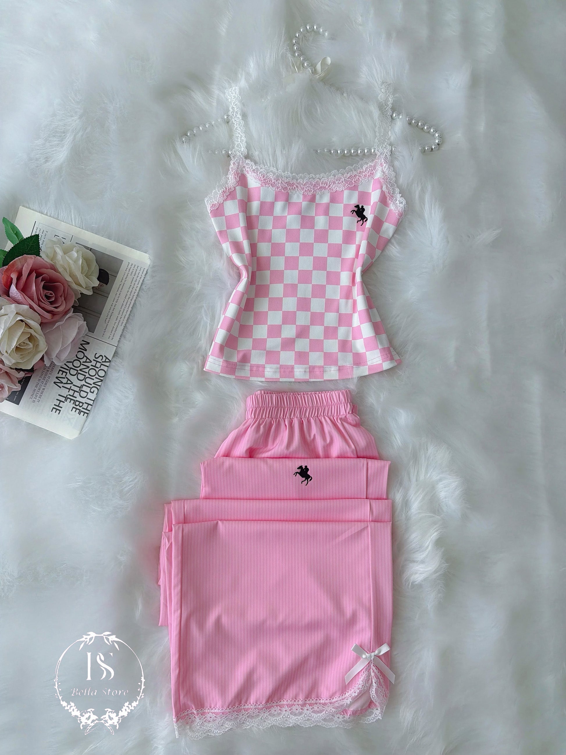 Pink Karohat Without Sleeve