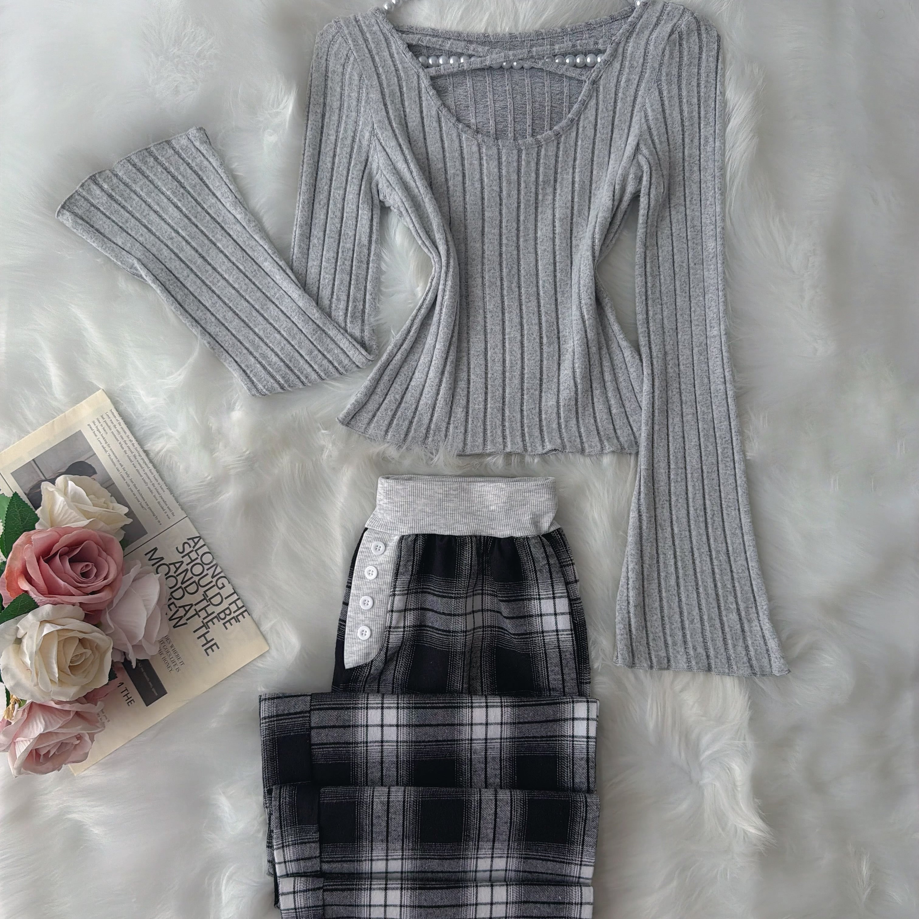Grey Black White Karohat Pajama