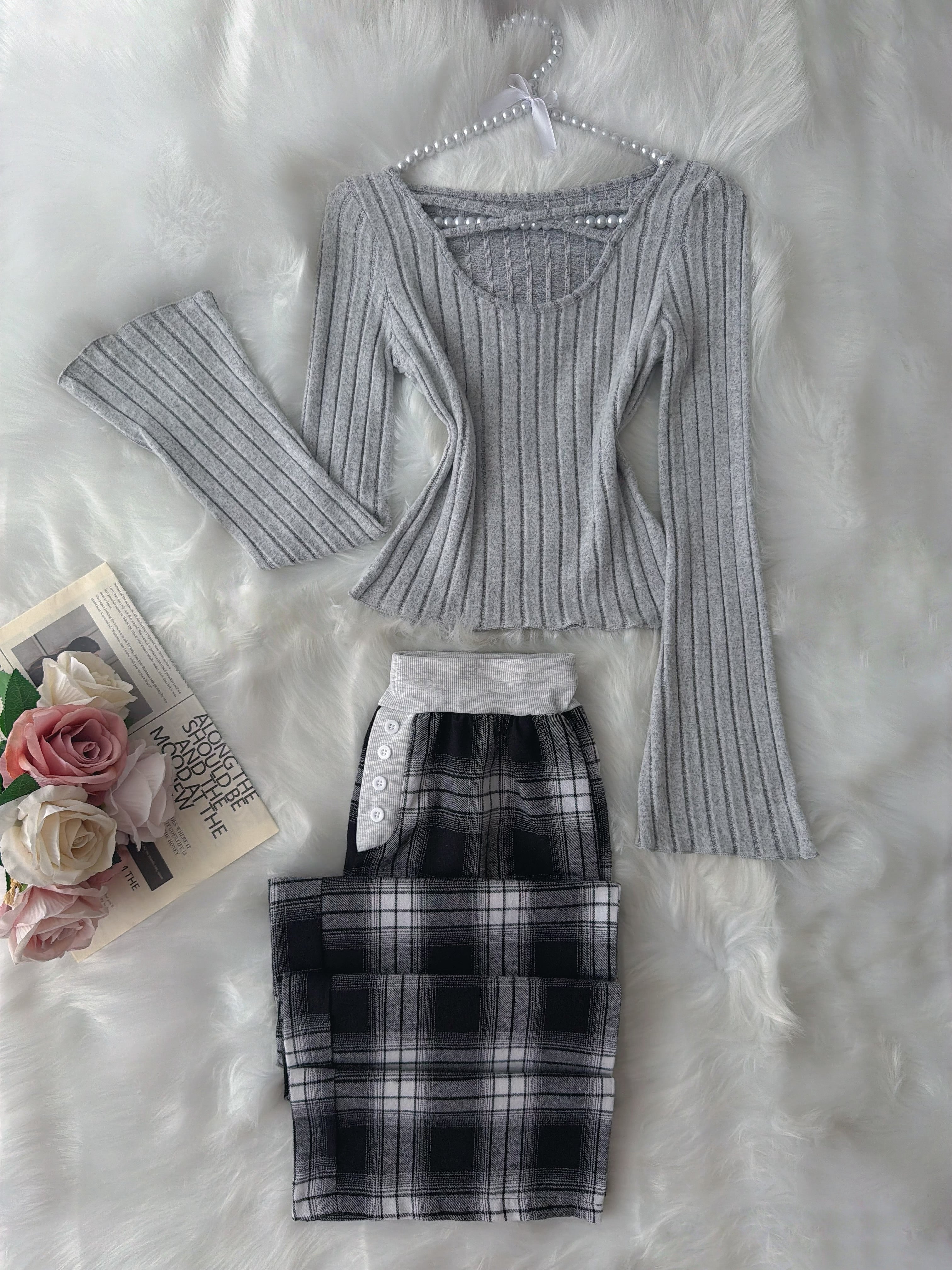 Grey Black White Karohat Pajama