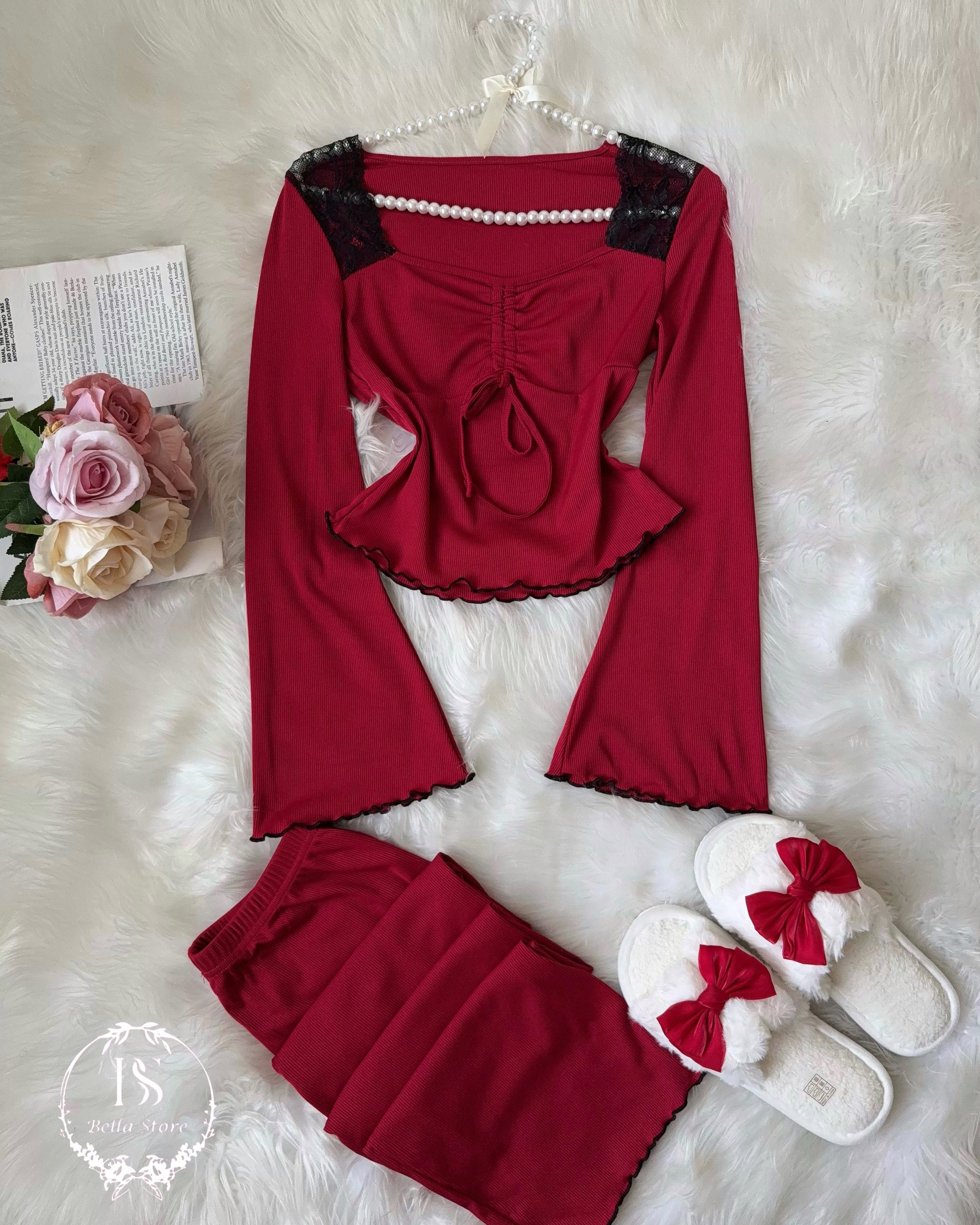 Red Black Dantel