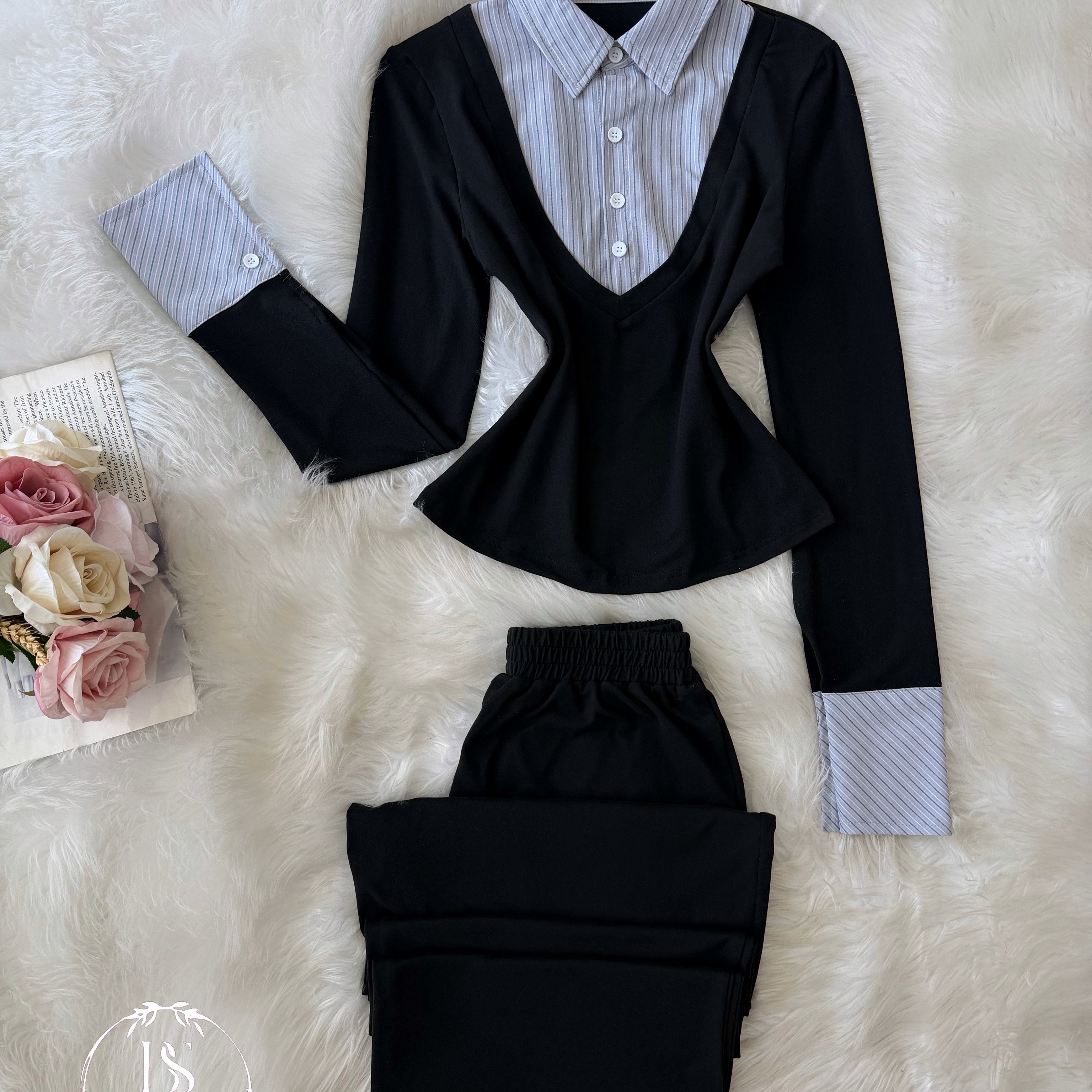 Black Blue Shirt