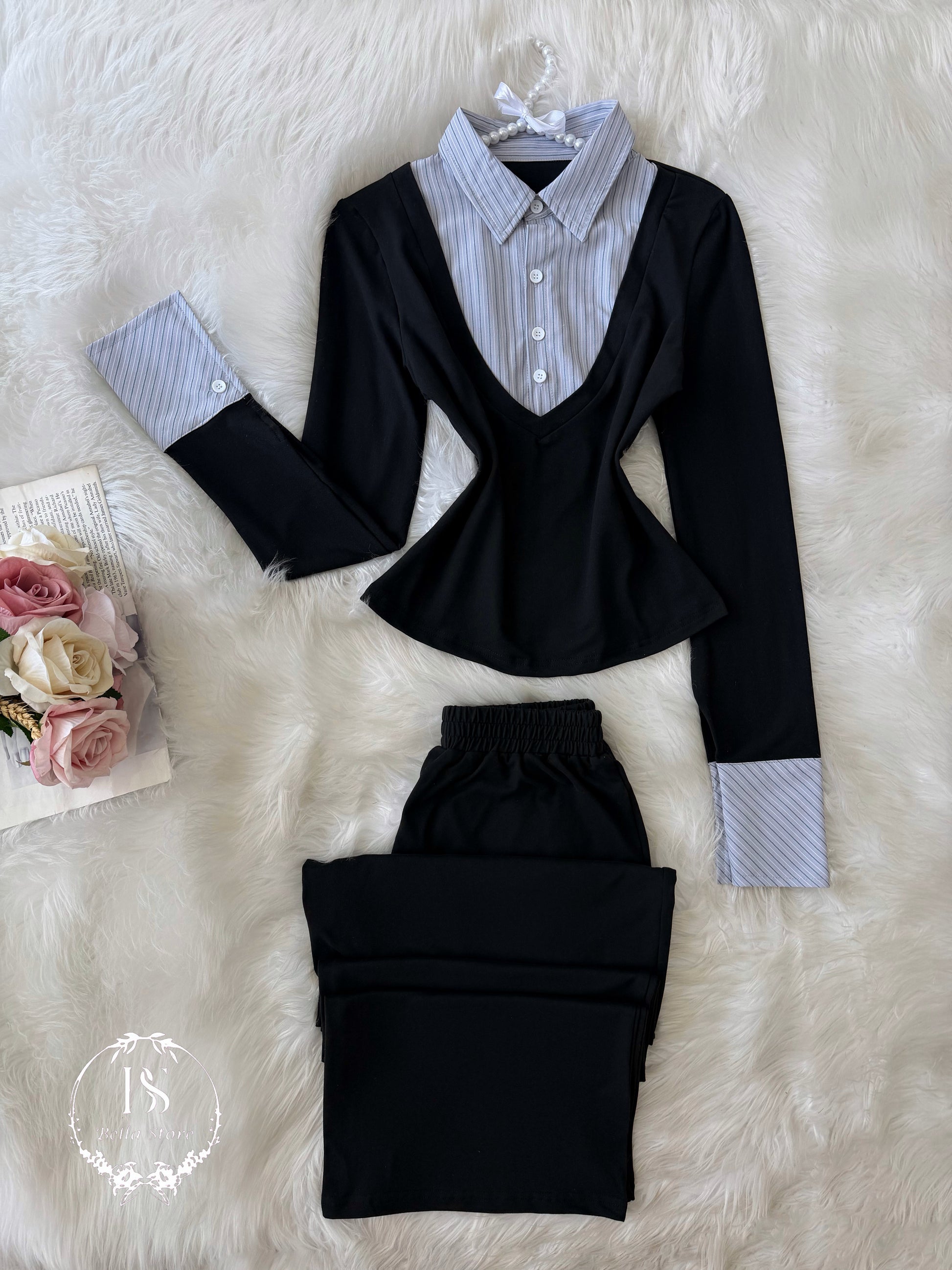 Black Blue Shirt