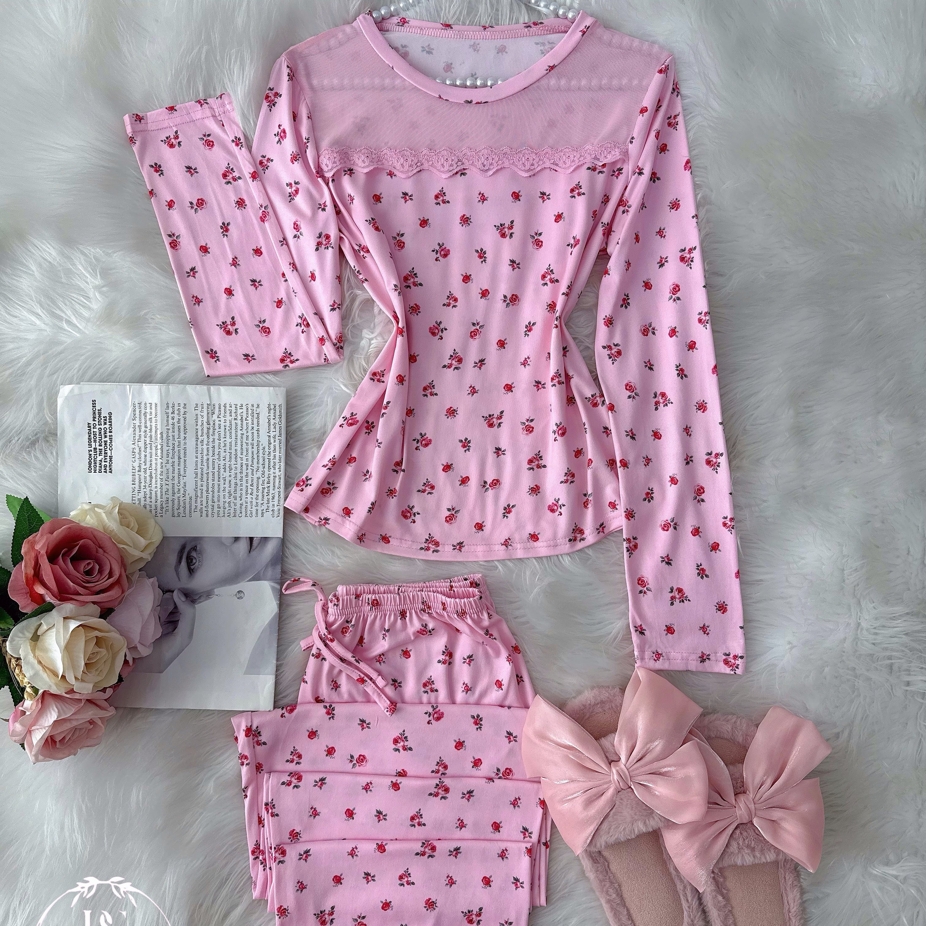 Pink Small Flower Tul