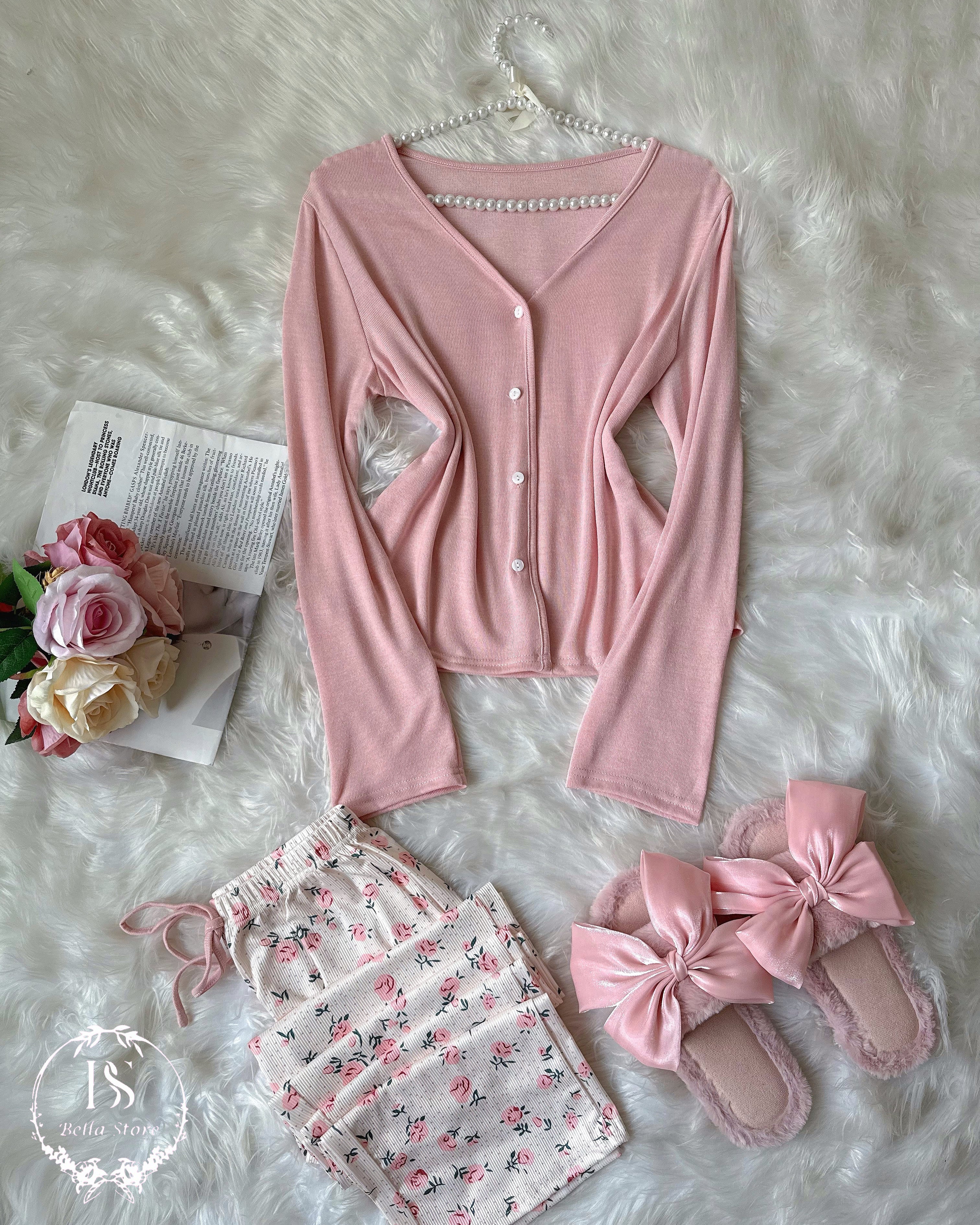 Pink White Pijama
