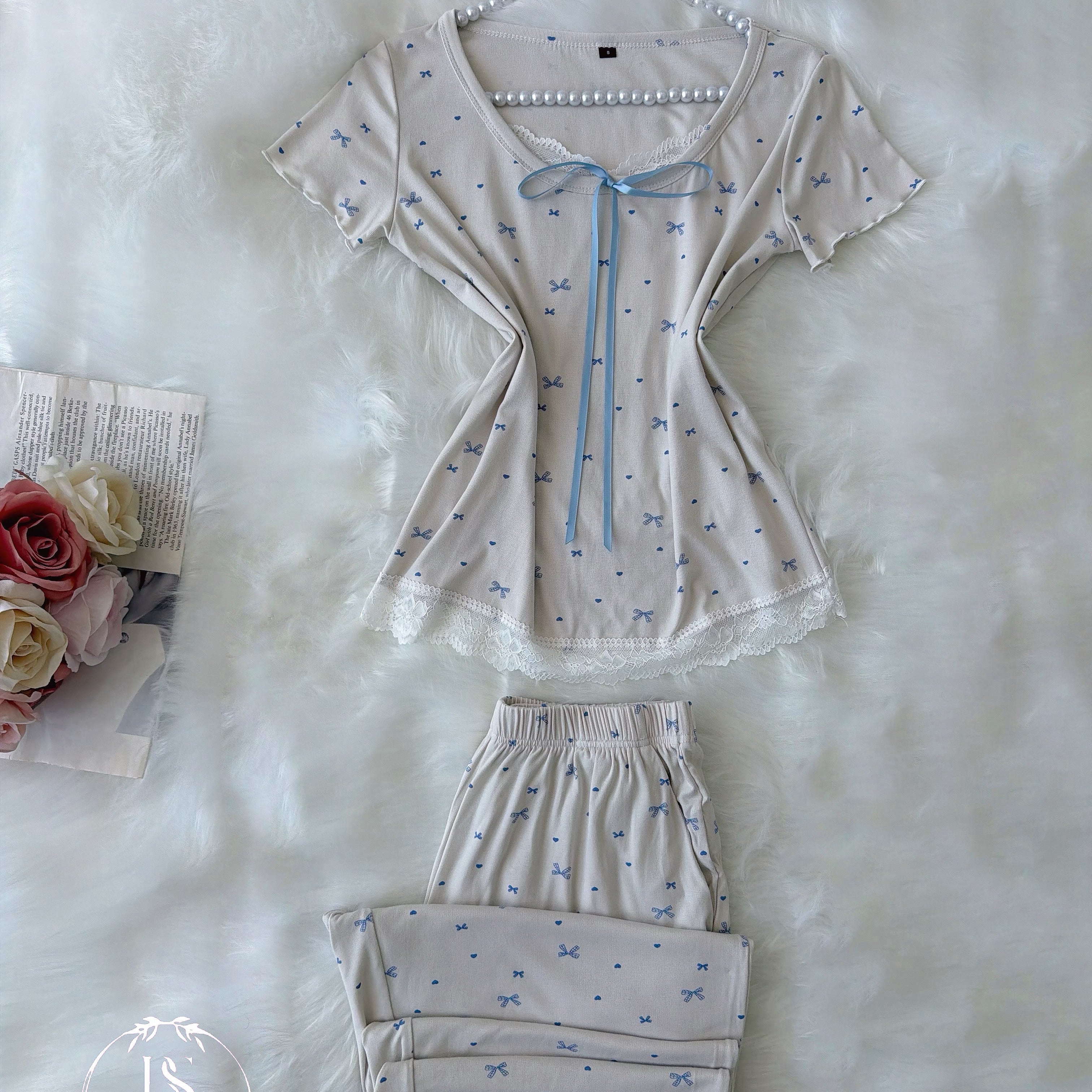 Pastel Small Blue Bow