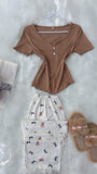 Beji White Pijama Small Black Bow - Bella Store