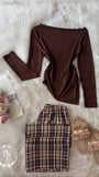Brown karohat - Bella Store