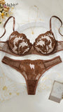 Esselle 2pcs Women Sexy Camisole Bra And Panty Lingerie Set - Bella Store