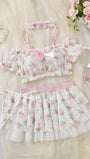 FloralLove Romantic Floral Sexy Dress Set For Women, Lingerie Set Bridallingerie Bountiful Floral Splendor Cozy And Elegant Details - Bella Store
