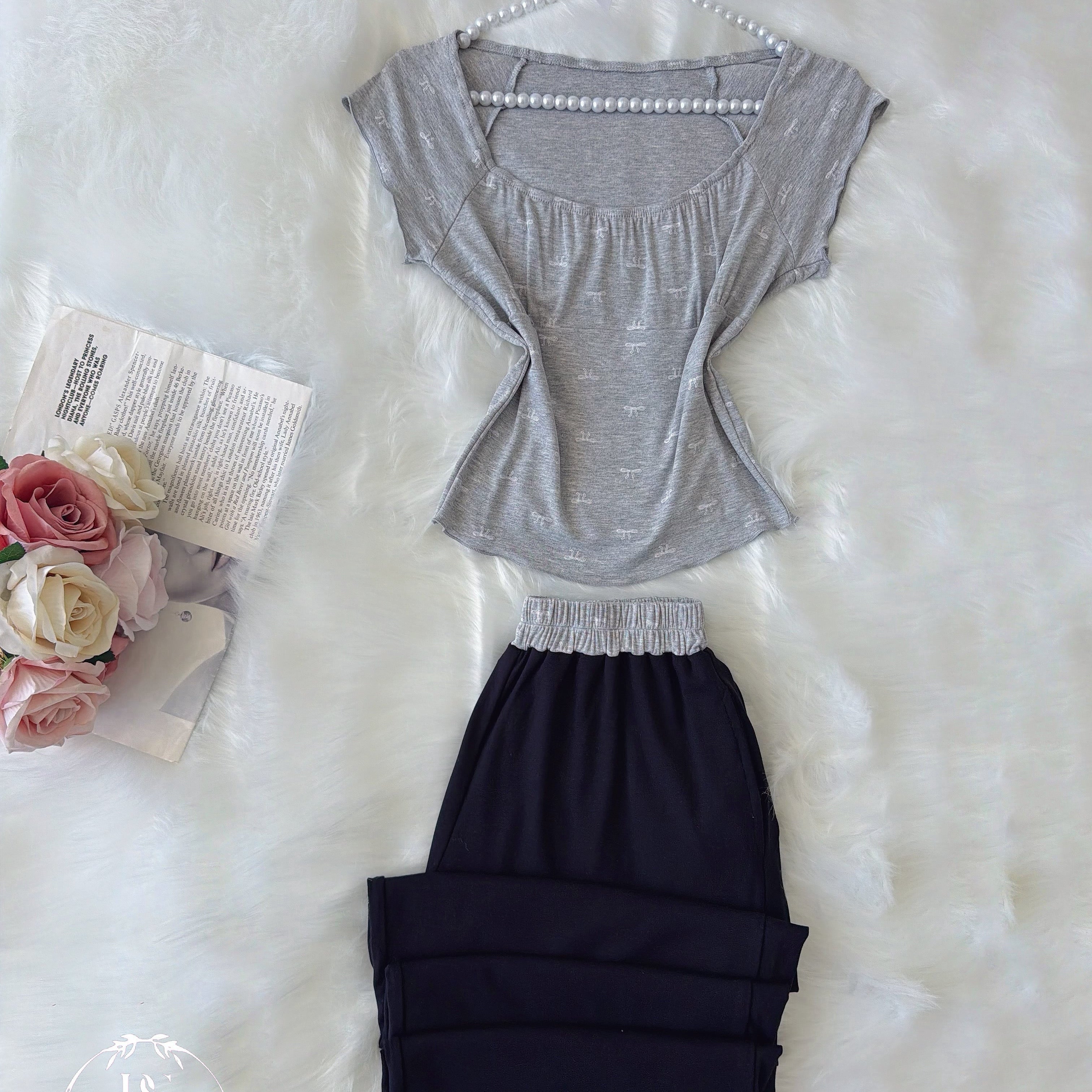 Grey Nily Half Sleeve - Bella Store