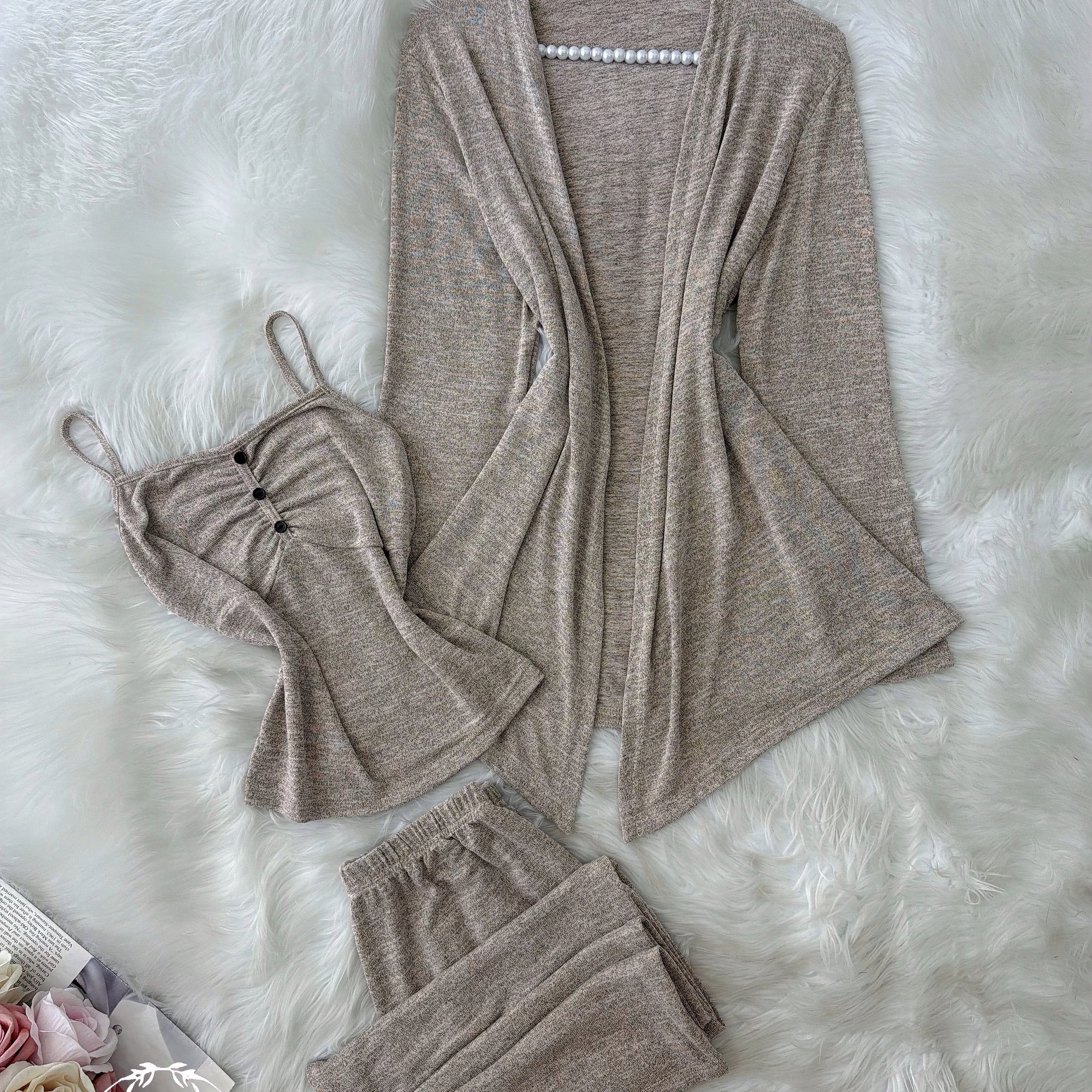 Beige  Long 3 Pieces