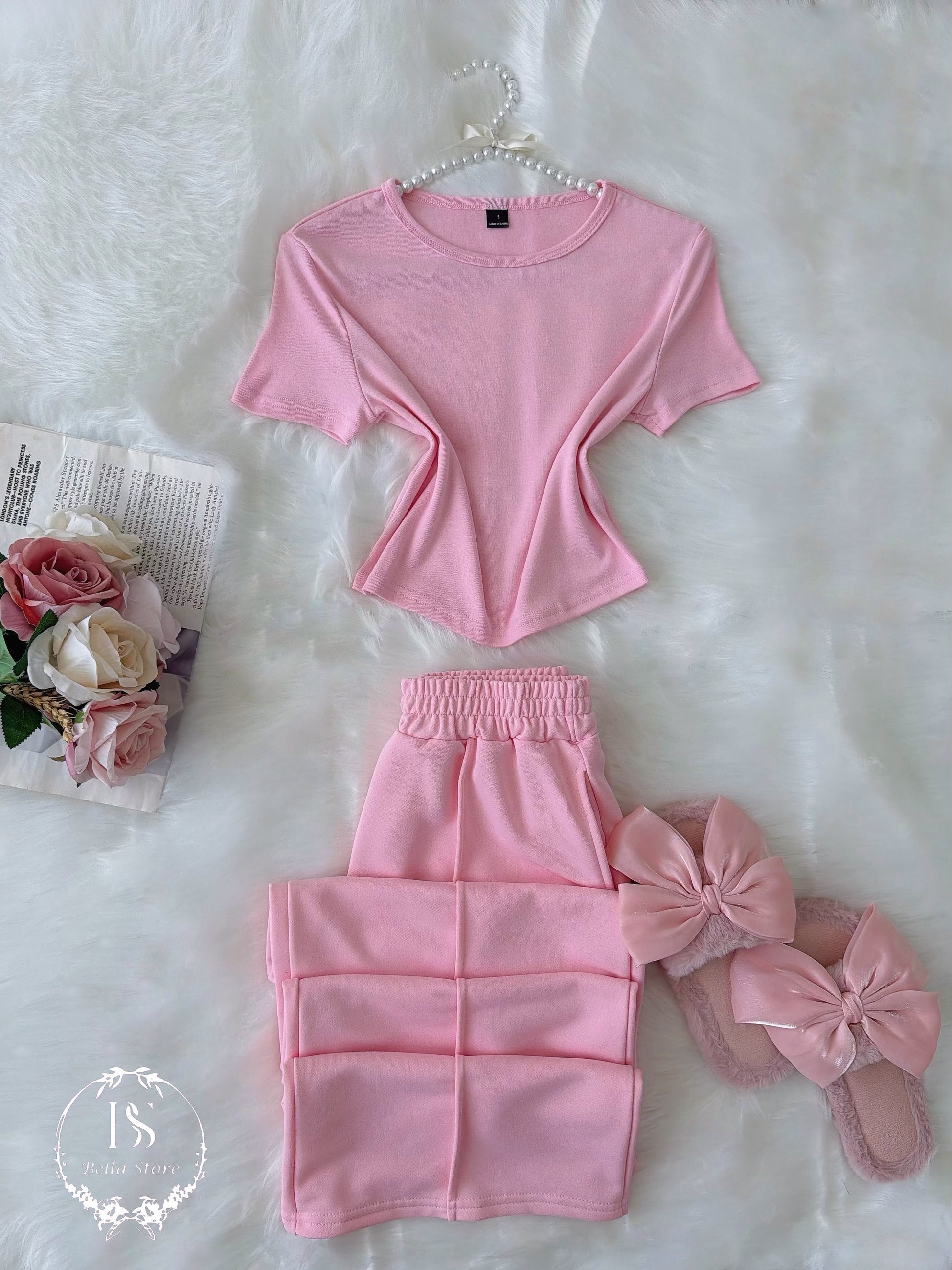 Baby Pink Half Sleeve Muchic