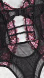 Snug Zone 1pc Women's Sexy Lingerie Floral Embroidery Mesh Bodysuit - Bella Store