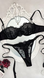 Snug Zone 2pcs Women Lace Patchwork Sheer Twist Sexy Lingerie Set - Bella Store