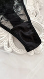 Snug Zone 2pcs Women Lace Patchwork Sheer Twist Sexy Lingerie Set - Bella Store