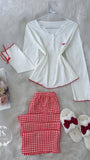 White Red Karohat Pijama - Bella Store