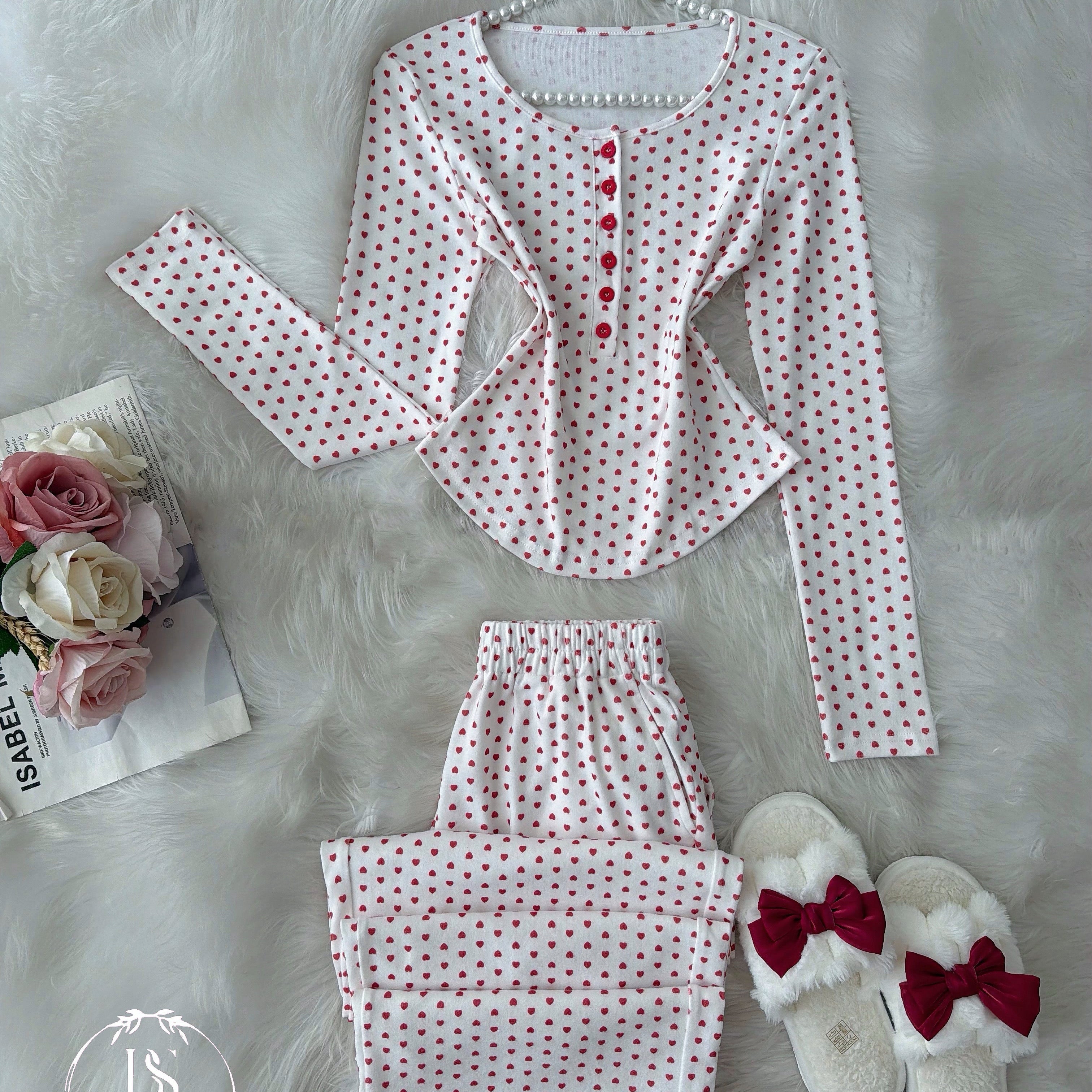 White Small Hearts - Bella Store