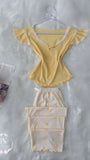 Yallow Stars Half Sleeve - Bella Store